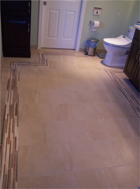 new heated stone floor