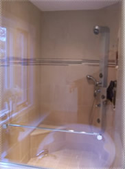 new shower area