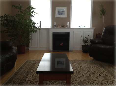 finished gas fireplace installtion