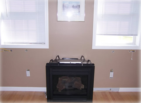 ruffedin gas fireplace installation